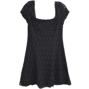 Niki Originals Classic Dress Lined Lace Overlay Vintage Square Neckline 8 S